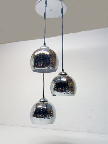 lampara techo 3esferas inox roscae14 alt reg 80-130 o17-24.5 1u